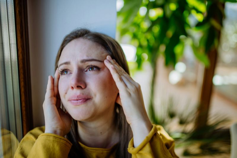 Afbeelding van een huilende vrouw