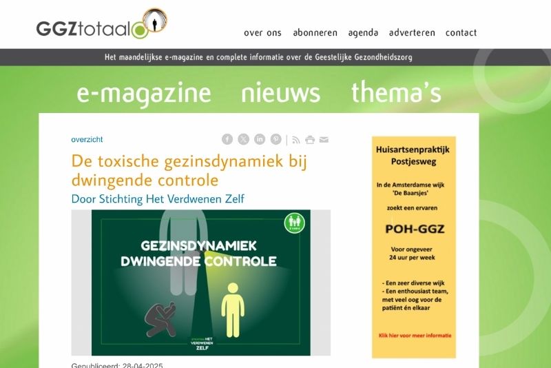In de media: GGZ Totaal - Toxische Gezinsdynamiek